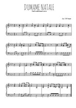 Téléchargez l'arrangement pour piano de la partition de Dumame Natale en PDF